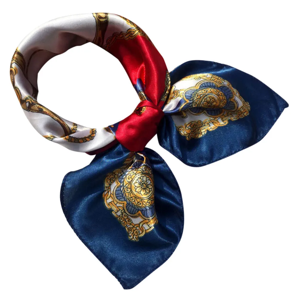 Женский квадратный головной платок, шарфы, женские набивные косынки, модный шарф на шею O.12