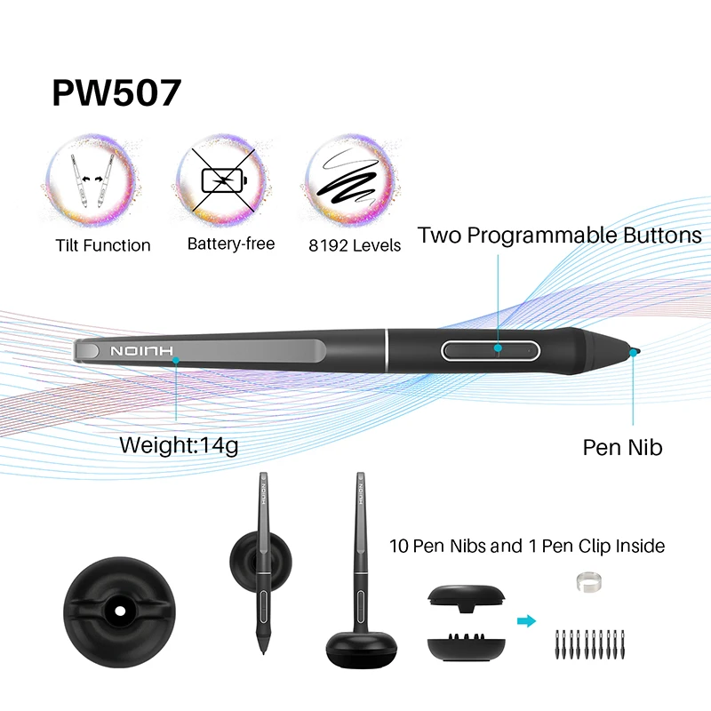  Huion Kamvas Pro 16 Digital de 156 pulgadas Tablet batería lápiz pantalla Pen Tablet Monitor dibujo