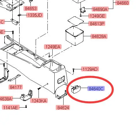 Пепельница для задней консоли hyundai sonata 02-05 для kia OPTIMA/MAGENTIS 846703C000 84670 3C000