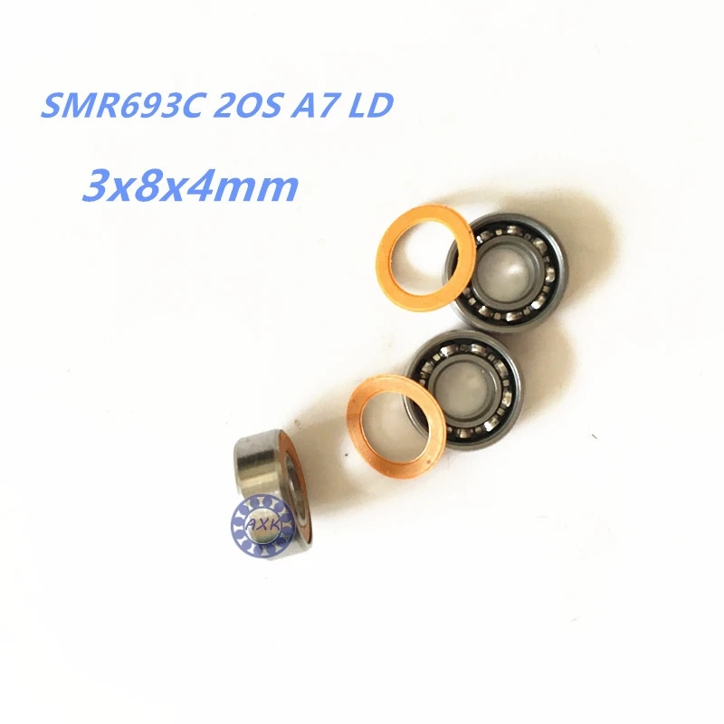 

Free Shipping 2pcs 3x8x4 Hybrid Ceramic Stainless Lube Dry Fishing Reel Bearing SMR693C 2OS A7 LD