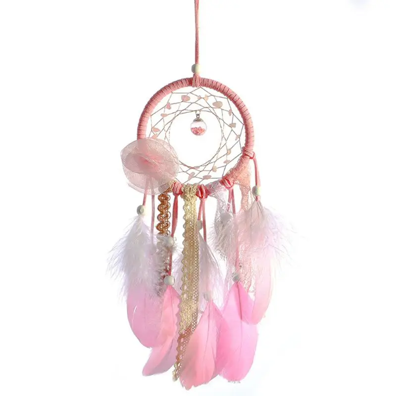 

Dream Catcher Net With Feathers Wind Chime Wall Hanging Ornaments Handmade Dreamcatcher Bell Home Car Decoration Craft Gift