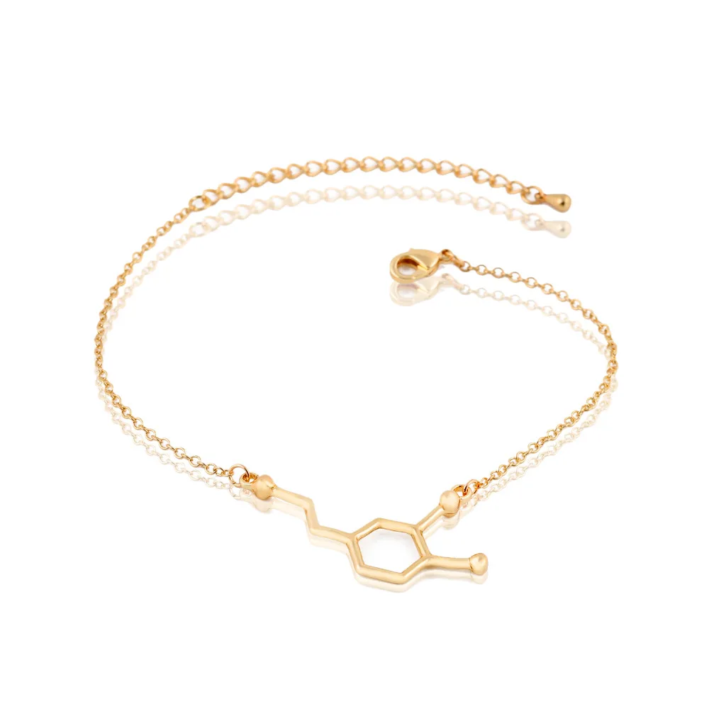 New Fashion Jewelry Bracelet Dopamine Molecule Women Link Chain Bracelet for Women Party Gift