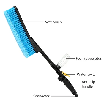 

LEEPEE Car Wash Brush Auto Care Water Flow Switch Long Handle Foam Bottle Cleaning Tool Auto Window Cleaner Durable Car-styling
