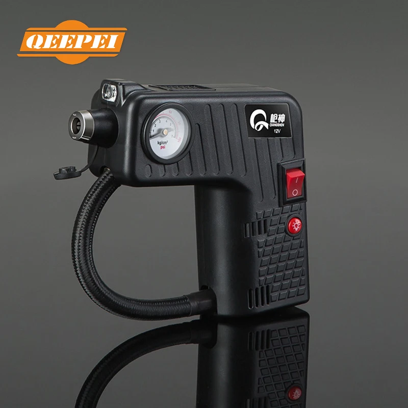 Qeepei Car Air Pump Multi function Portable Electric Air Pump Mini Tire