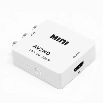 

Mini AV to HD Video Converter Box AV HD CVBS to HD Adapter HDTV TV Replacement for PS3 PS4 PC DVD Xbox