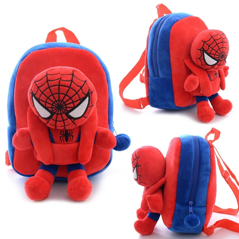 Ironman Superman Spiderman Batman кукла плюшевый школьный рюкзак Mochila 3D Мстители плюшевые рюкзаки