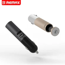 Remax Universal Vehicle USB Car Charger With Mini Bluetooth Earphone DC Car Charger Adapter Smart Charger