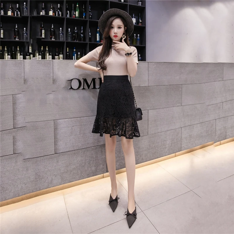 Lace Skirt Female Spring And Summer 2019 New Han Fan Temperament Lady Hook Fiower Hollow Fishtail Skirt Chic Bag Hip Skirt XY873 Lace Skirt Female Spring And Summer 2019 New Han Fan Temperament Lady Hook Fiower Hollow Fishtail Skirt Chic Bag Hip Skirt XY873