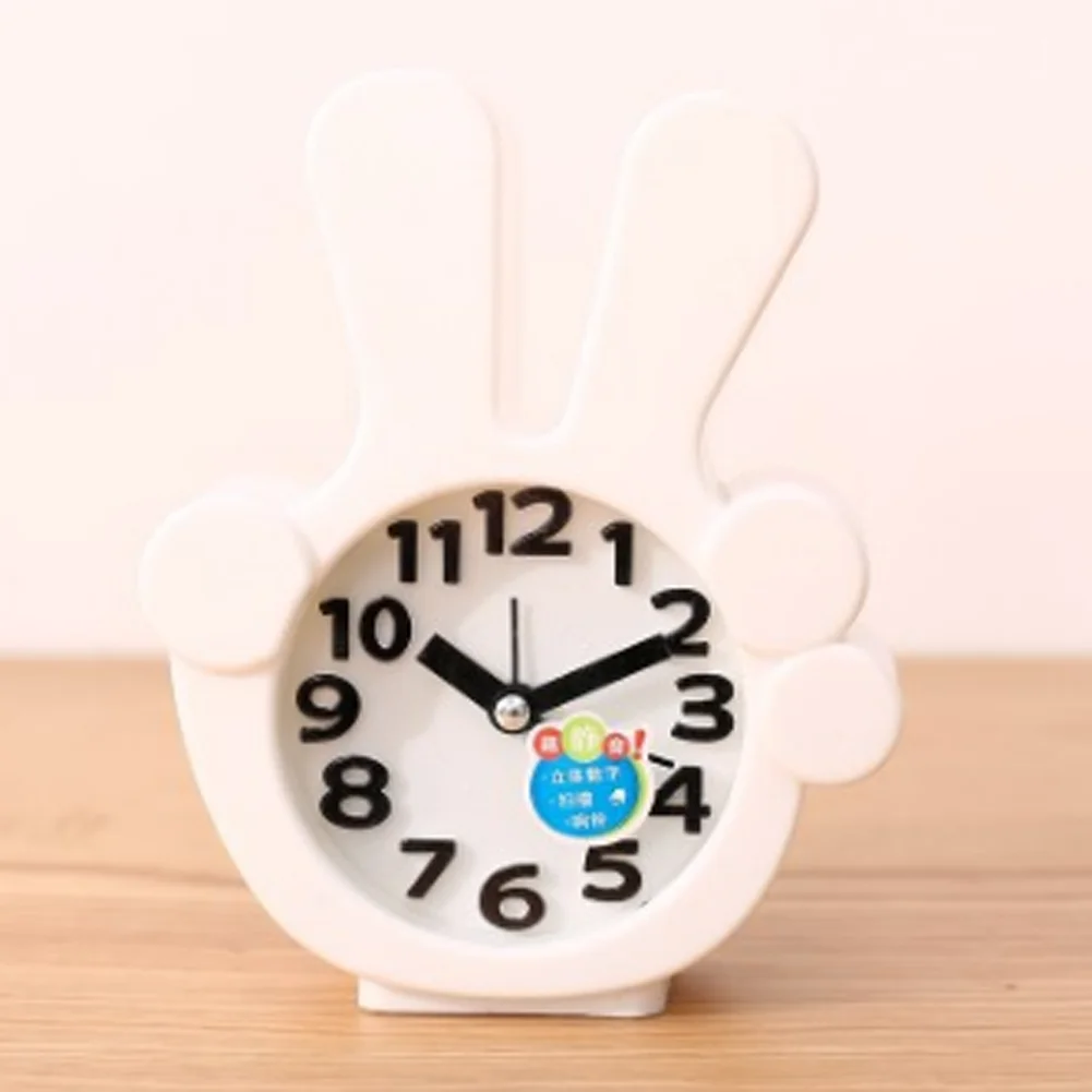 

Silent Electronic Desktop Alarm Clock Children Gifts 1Pc Alarm Clock Finger Shape Thermosetting Desktop Decor