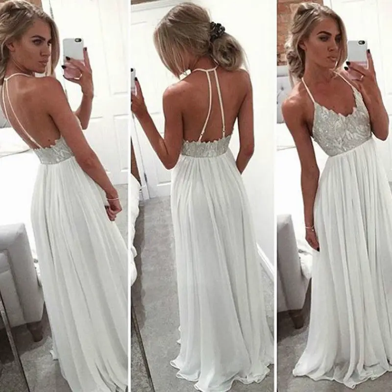 

2018 New Style Women Fashion Wedding Bridesmaid Long Party Prom Gown Dress