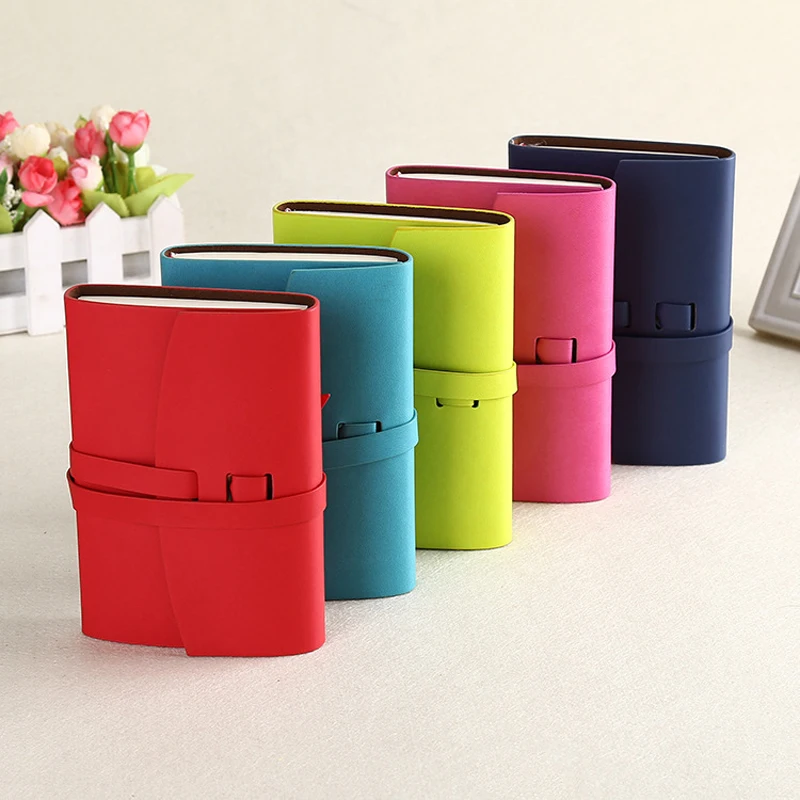 

Latest Creative Stationery Retro Strap Notebook Business Handbook Notepad High Quality PU Leather Diary Office School Supplies