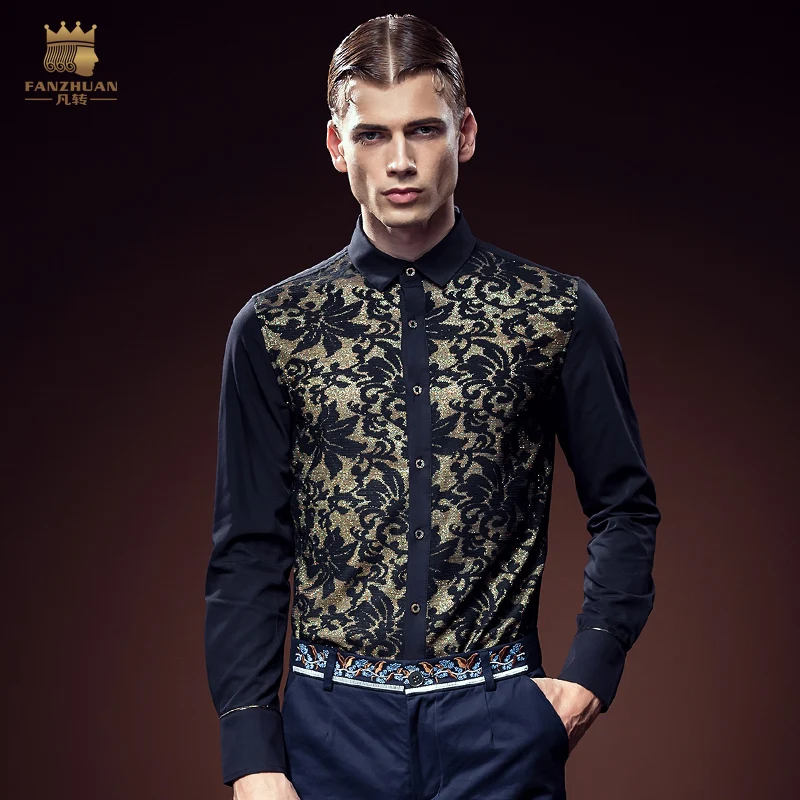 Free Shipping New fashion male Men's high end customized long sleeved