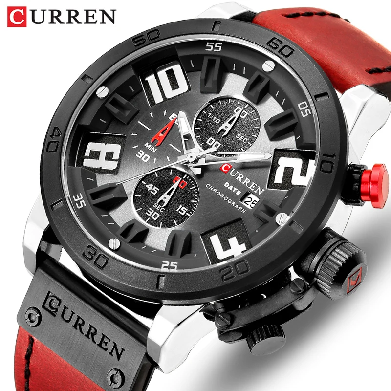 

2019 CURREN Chronograph Men Watches Top Luxury Brand Fashion Quartz Wrist Watch Mens Outdoor Sports Army Clock Relogio Masculino