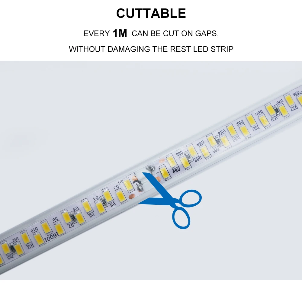 IP67 Водонепроницаемый 220V Светодиодные ленты SMD 5730 180 светодиодный s/М 1 м-10 м супер яркий гибкий светильник для дома и улицы светильник ing