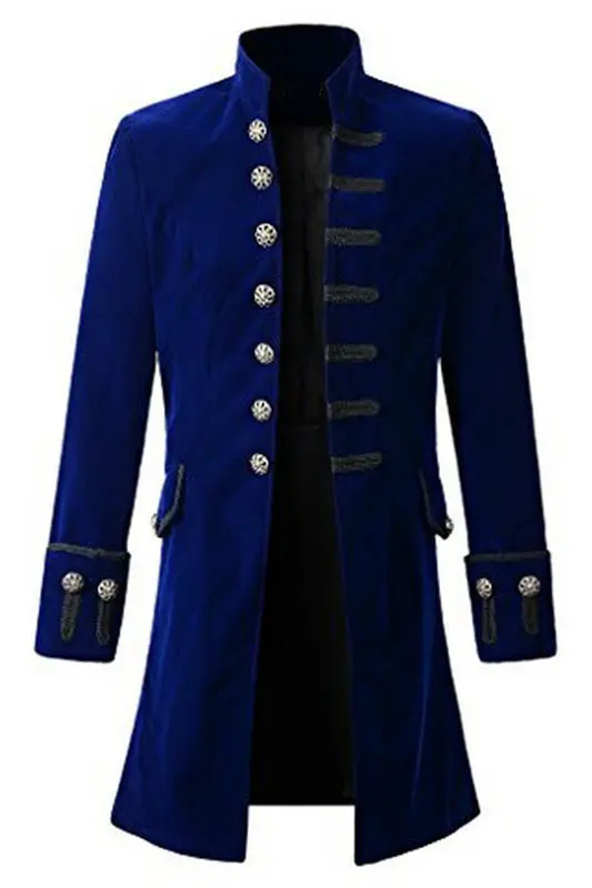 Retro men uniform Mens Velvet Gothic Steampunk Victorian