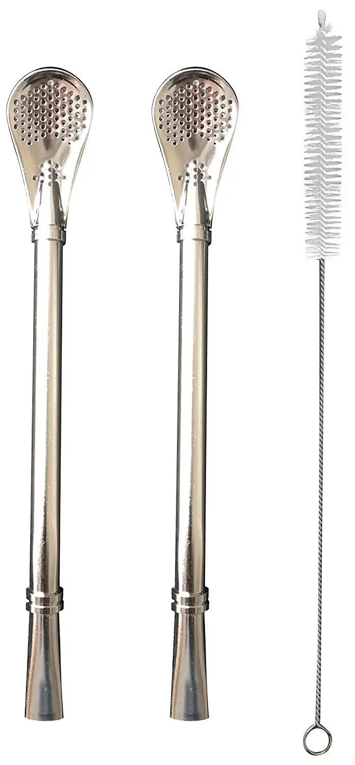 2 Bombilla Filtered Straws Dependable Stainless Steel made to Filter