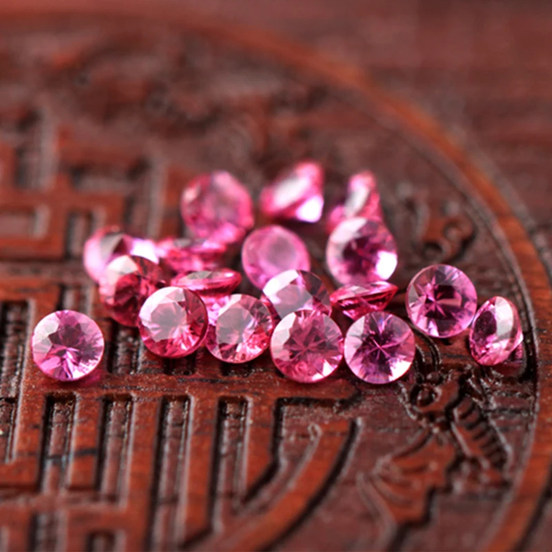 2mm natural ruby loose gemstone round bright cut Pigeon Blood gemstone for jewelry making
