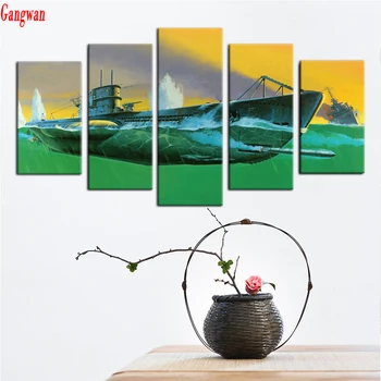 

3d diy diamond painting cross stitch rhinestones crystal sea ship pattern diamond embroidery mosaic 5 pcs landscape wall decor