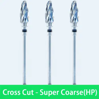 

New Dental Lab Tungsten Burs Super Coarse Grit Cross Cut 2.35mm Shank 3pcs - 701771