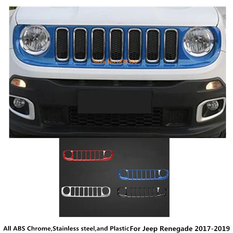 Rqing For Jeep Renegade 2016 2017 2018 Chrome Front Side Fender Light Lamp Cover Trim