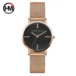 2018 Элитный бренд часы Для женщин браслет из розового золота женские наручные часы Сталь сетки женские часы Relogio Feminino кварцевые часы Xfcs