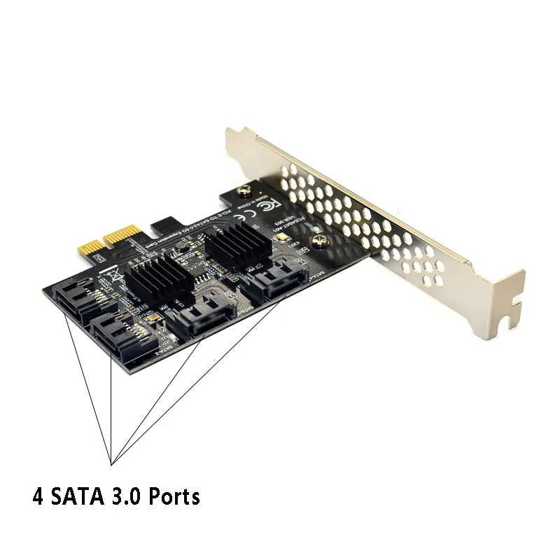 4 порта SATA 6 Гбит/с для PCI Express контроллер карты PCI-e для SATA III адаптер/конвертер Pcie riser плата расширения для ПК