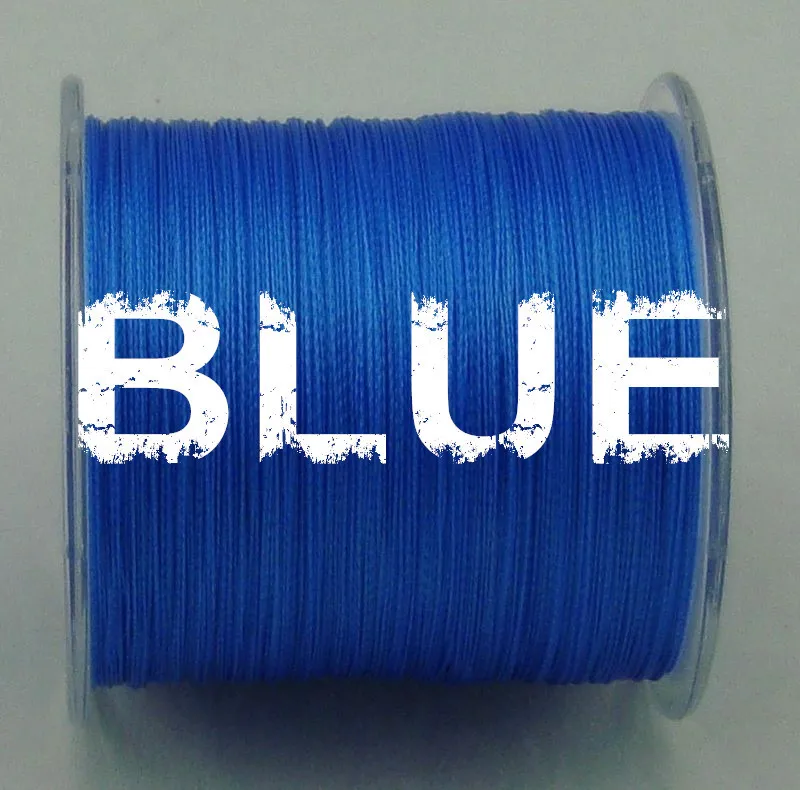 DAH 1000 м 10LB-80LB PE мультифиламентная 4 нити плетеная леска для океанской рыбалки, супер прочная цветная плетеная леска для ловли карпа - Цвет: Синий
