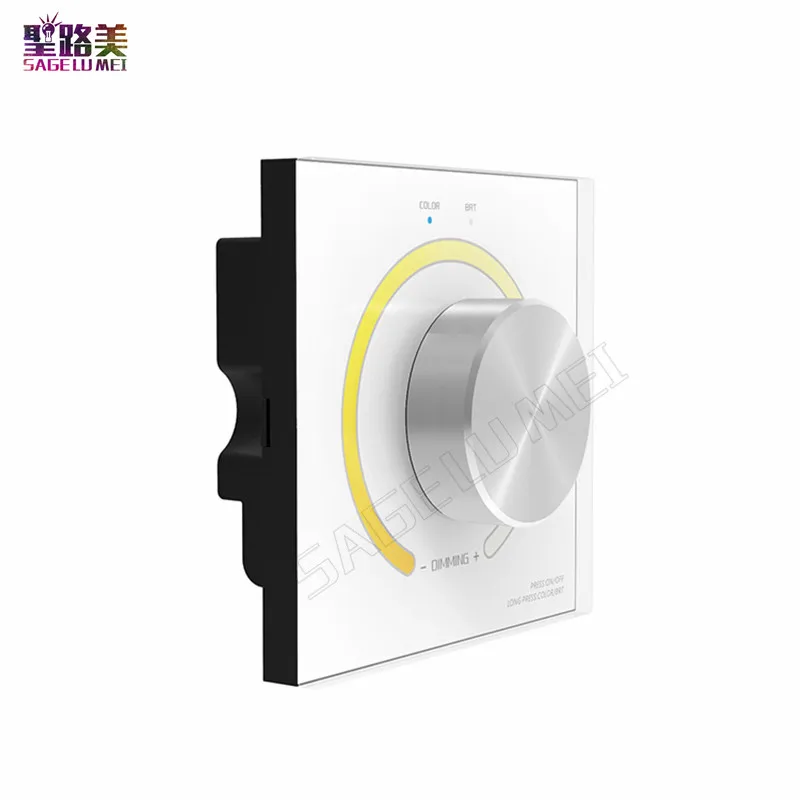 

LETCH D62 Color temperature controller CT Knob panel dimmer DC12V~24V input 4Ax2CH MAX 8A output Free shipping for led light