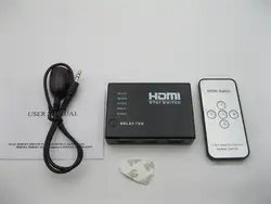 Мини 5 Порты и разъёмы HDMI коммутатор 5x1 HDMI переключатель 5 входа 1 выход HDMI сплиттер Порты и разъёмы для HDTV 1080 P видео с дистанционным