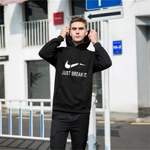 Men's Sportswear Casual Winter Warm Hooded Tracksuit Men Two Piece Sets Suit with Hood 2PC Fleece Thick Jacket + Pants Male sets Men's Sportswear Casual Winter Warm Hooded Tracksuit Men Two Piece Sets Suit with Hood 2PC Fleece Thick Jacket + Pants Male sets