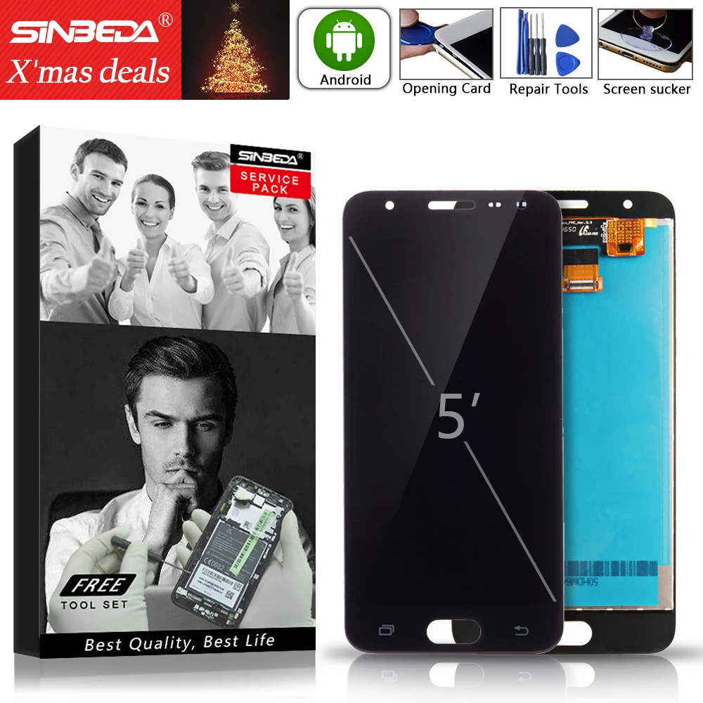 Оригинальный сенсорный ЖК экран с рамкой 2 ГБ/3 Гб ОЗУ 5 0 дюйма для SAMSUNG Galaxy J5 Prime G570