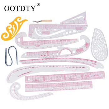 

13pcs Sewing French Curve Ruler Measure For Sewing Dressmaking Tailor Rulers Set 2018