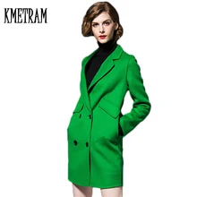 Европейский стиль, женская шерстяная куртка, длинное кашемировое пальто, женский костюм, новинка, высокое качество, Осень-зима, Casaco Feminino WUJ0613