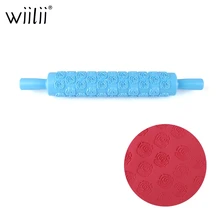 Антипригарная Скалка помадка, кондитерские изделия роликовые ремесла портативные рельефные Скалки цветочный узор Кондитерские украшения торта инструмент