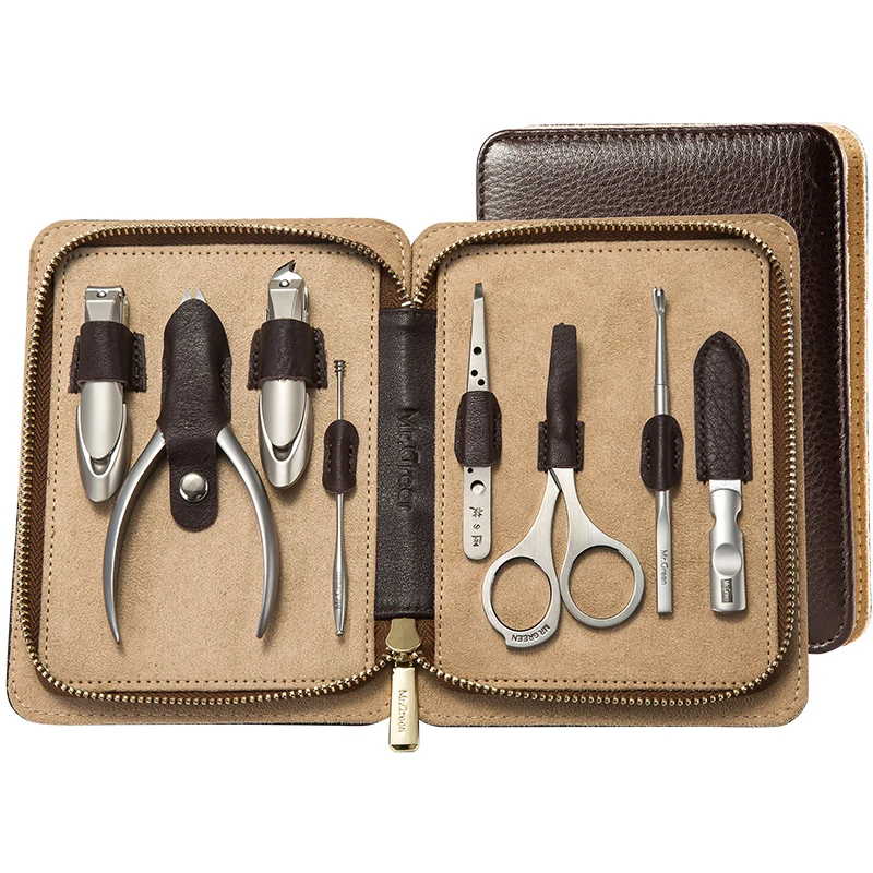 Ceny MR. GREEN zestaw do pedicure obcinacz do paznokci ze stali nierdzewnej profesjonalna obcinaczka do paznokci ze skórzanym etui zestaw do manicure zestaw obcinaków do paznokci