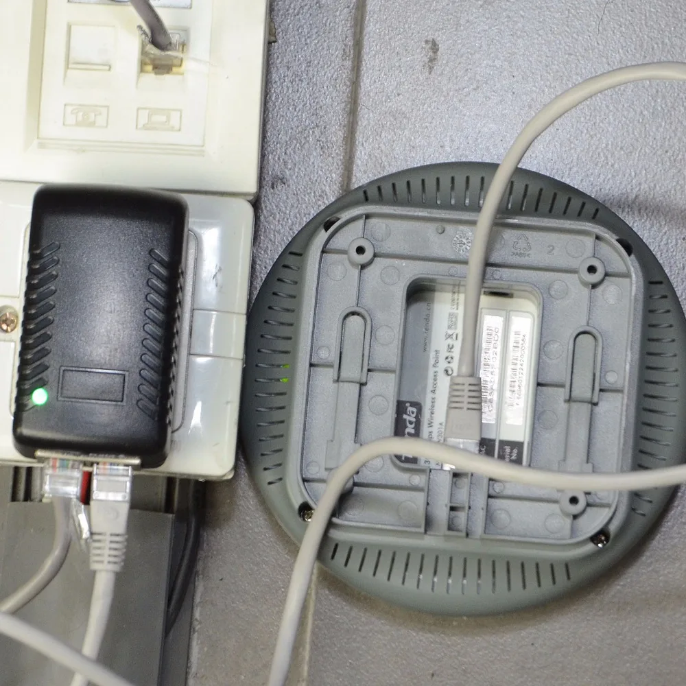 Европейский стандарт 48 в 0 5 А PoE Инжектор Power Over Ethernet адаптер для беспроводной
