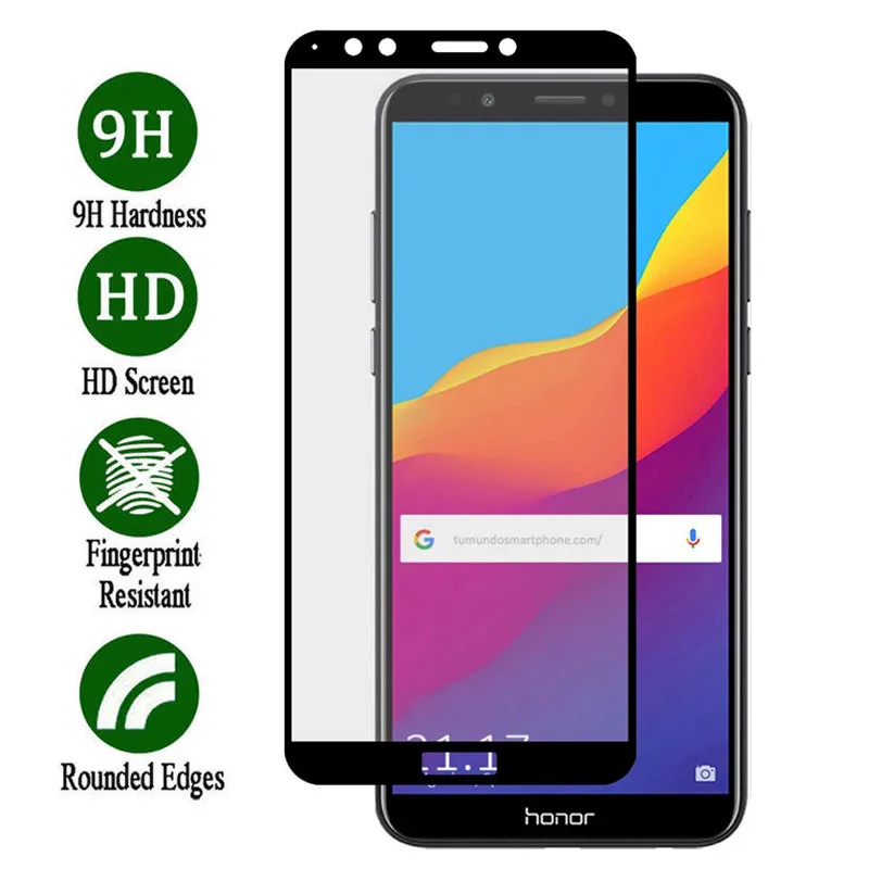 

Full Cover Tempered Glass for Huawei Honor 7A 7C Pro Y6 Prime 2018 5.7 Screen Protector Glas Safety Protective Film Honor 7A