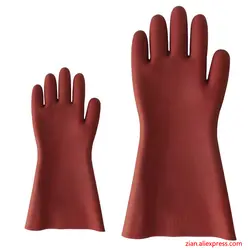 12kv высоковольтные изолированные перчатки электрические рабочие защитные перчатки анти-электрические рабочие резиновые перчатки