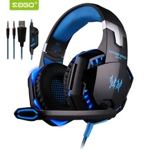 G2000 3 5mm Headphone Gaming Stereo Surrounded Over Ear Headset Gamer PC Headphone with Micphone LED
