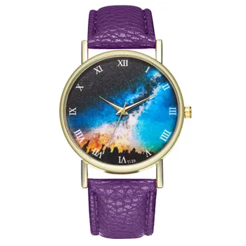 

FUNIQUE Luxury Starry Sky Quartz Watches Ladies Dress Leather Digital Couple Watch Wrist Watch Female Hour Analog Clock