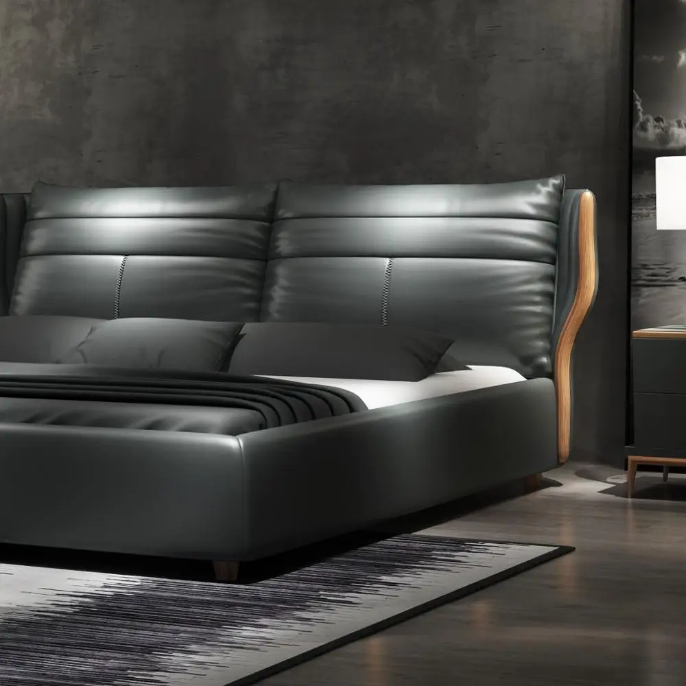 RAMA DYMASTY мягкая кровать из натуральной кожи современный дизайн кровати bett cama мода