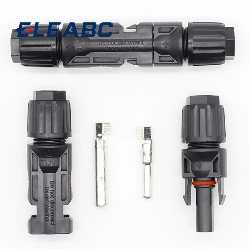 

1 pair MC4 Male + Female M/F Connectors Set for PV Solar Panel Cable Accessories