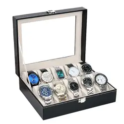 IMC кожаный чехол для часов ювелирные изделия дисплей Коллекция хранения часы Организатор Box держатель Caixa де Relogios США