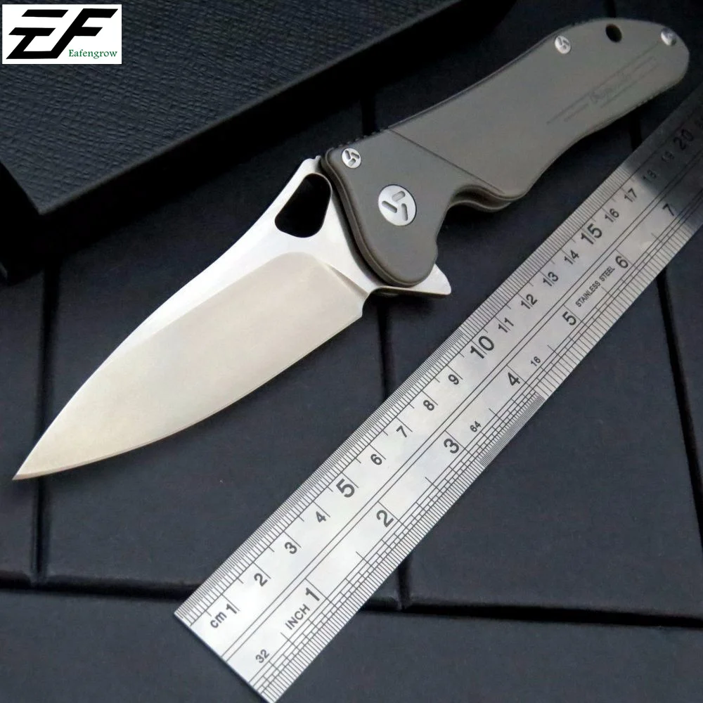 

Eafengrow Maker 3 Original design ball bearing Flipper folding knife S35VN steel blade + Titanium handle camping hunting knives