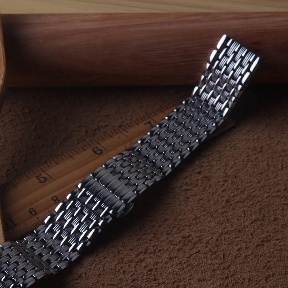 

Stainless steel silver Watchband Accessories Quartz watch straps Watch band Bracelet 14mm 16mm 18mm 20mm For Brand fast delivery
