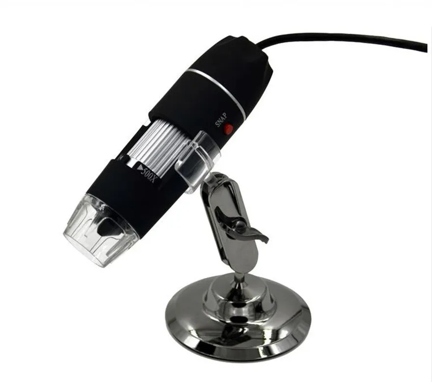 

100set/lot Portable USB Digital microscope 500X 50 X ~ 500X In-built White Light 8 LED magnifier Endoscope Video Camera