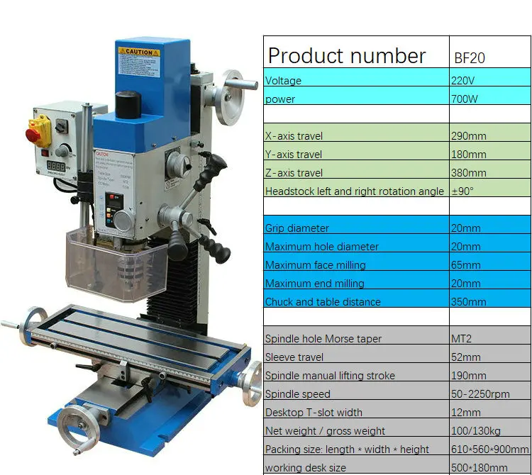 BF20 220 V-700 W мелких многофункциональная установка для роторного бурения и сверло для фрезерного станка для бытовых деревообрабатывающая промышленность