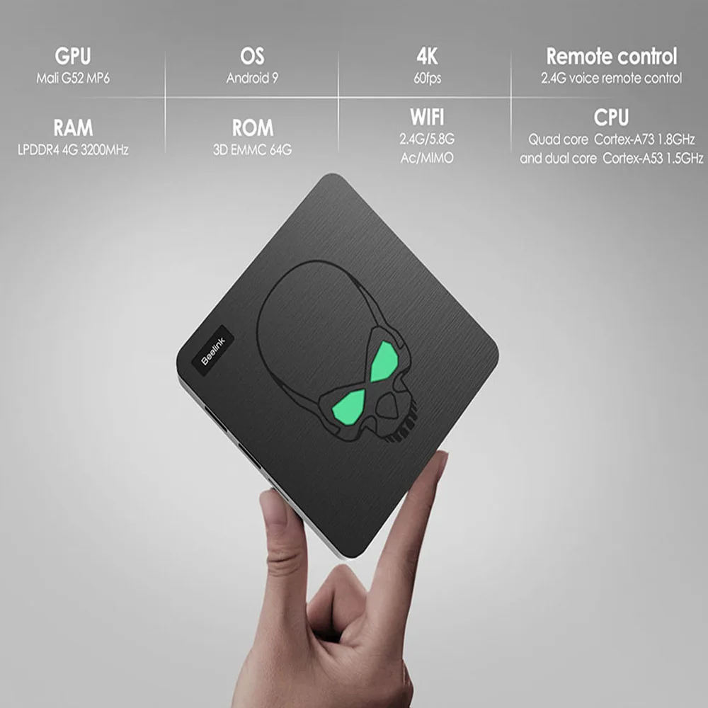 ТВ приставка Beelink GT King Smart Android 9 0 Amlogic S922X 4 Гб 64 2 4G Голосовое управление 5 8G WiFi 1000