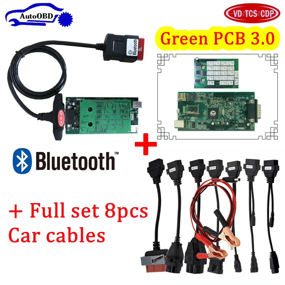 Новинка 2017 года VD TCS CDP Pro + с Bluetooth и 2015. R3 генератор ключей 3 в 1 8 шт. автомобильные