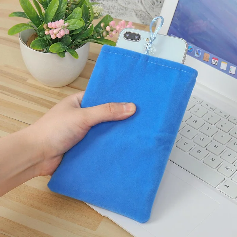 Универсальная фланелевая Мягкая тканевая сумка для Iphone X 7 для samsung 5 дюймов Чехол, Портативная сумка для IPhone 6 6S